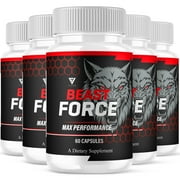 5 Pack Beast Force Pills BeastForce Maximum Performance Formula 300 Capsules