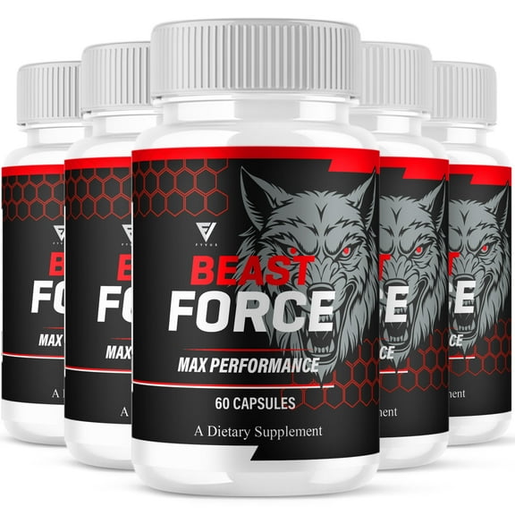 (5 Pack) Beast Force Pills BeastForce Maximum Performance Formula (300 Capsules)