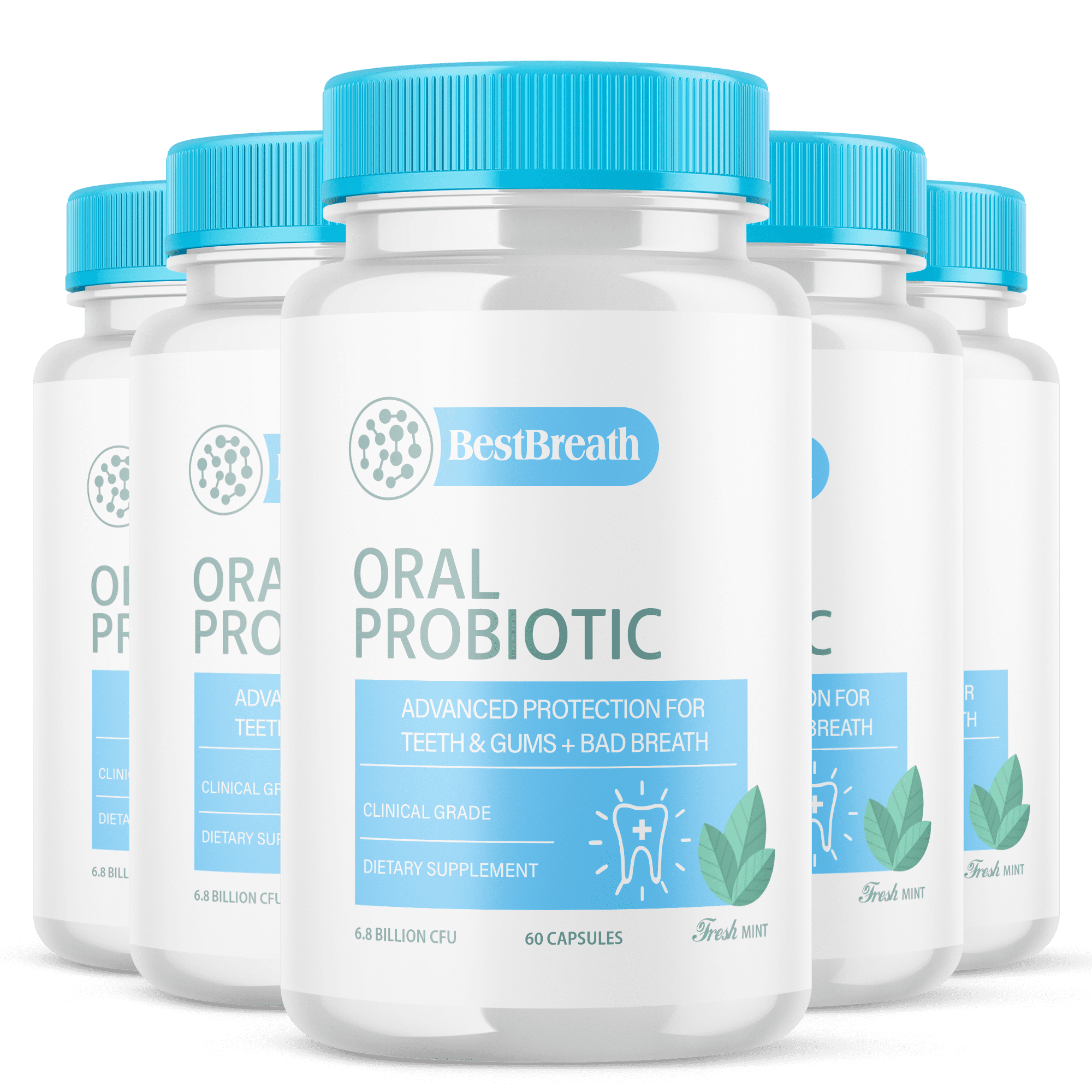 Best Probiotic For Teeth And Gums (5 Pack) Best Breath - Advanced Oral Probiotics Formula for Healthy