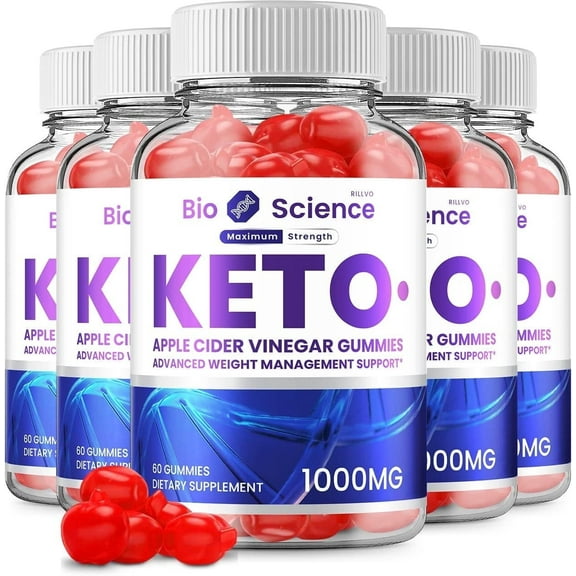 5 Pack Bio Science Keto ACV Gummies BioScience Advanced Formula Apple Cider Vinegar Keto Gummies 300 Gummies