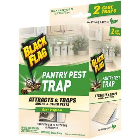 5 Pack Black Flag Pantry Pest Trap for Moths & Pests 2 Glue Traps Each(10 Total)