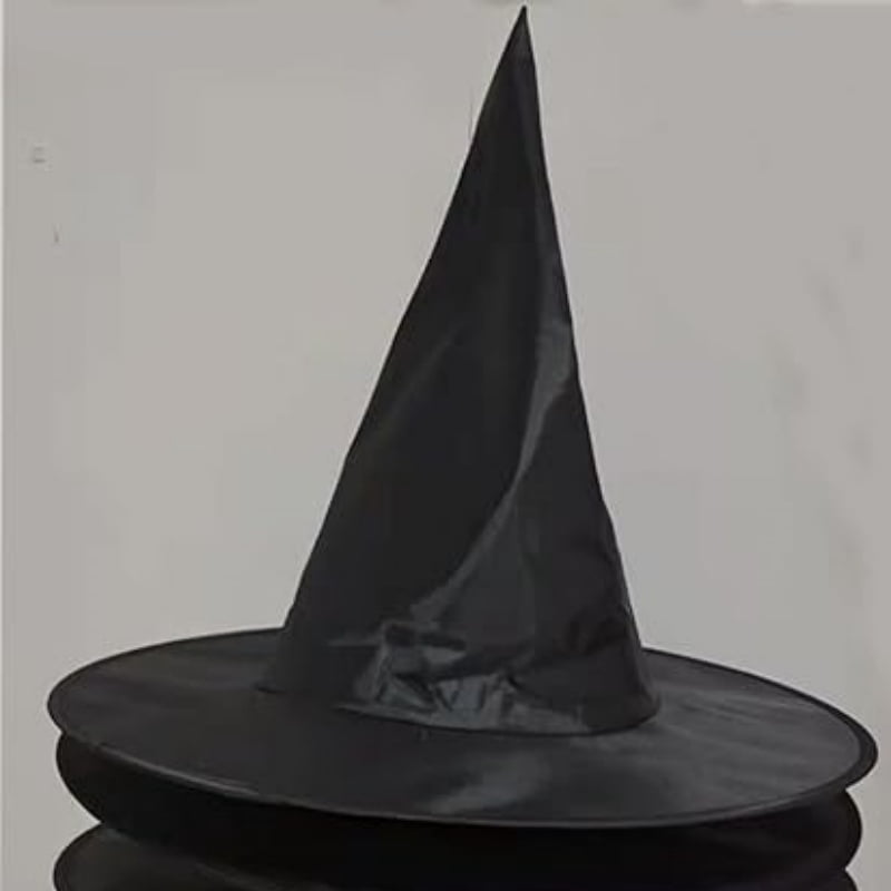 5 Pack Black Oxford Cloth Witch Hats for Halloween Costume and DIY Decoration