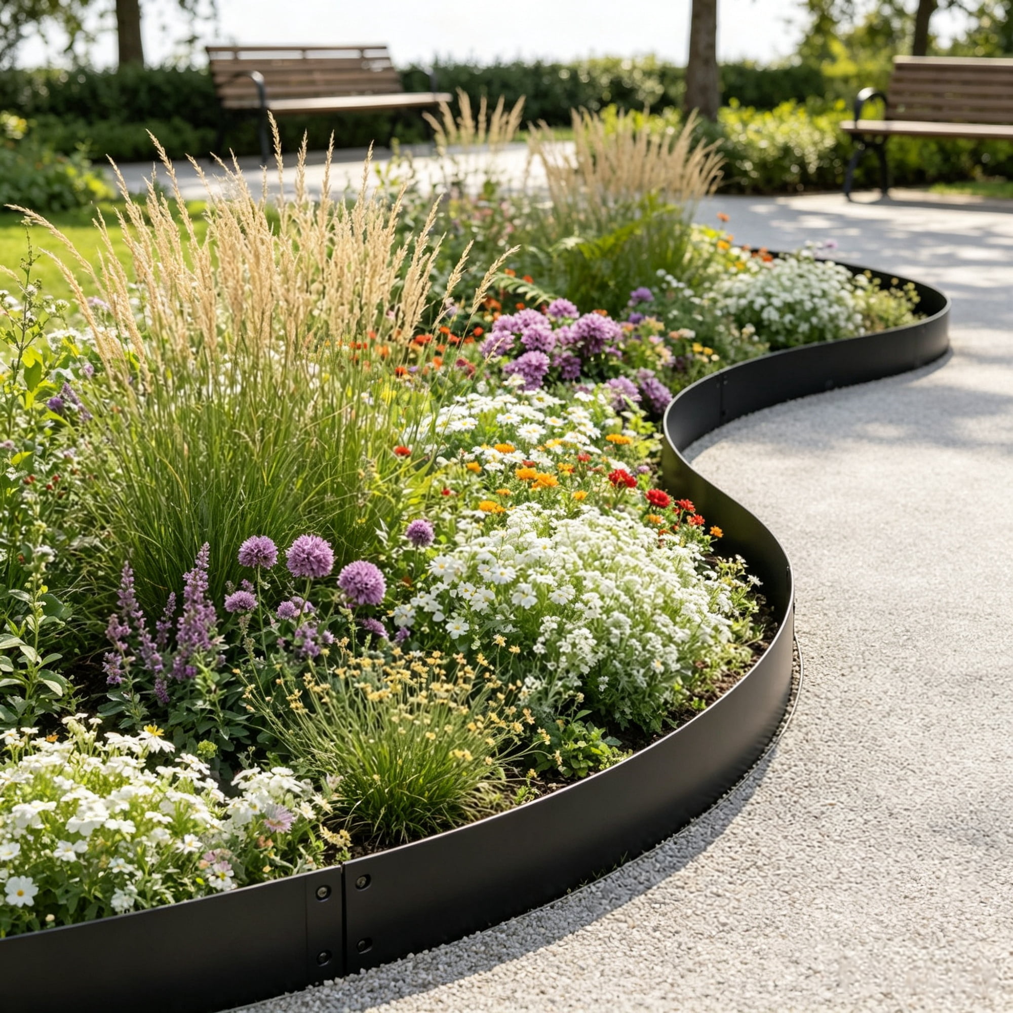 5 Pack Black Steel Landscape Edging (39" x 4") with Rust-Resistant Finish