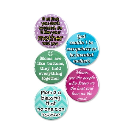 5 Pack - Blessed Mother's Day Pack Pinback Button Badges - 2.25 Inch