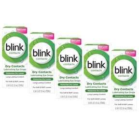 5 Pack - Blink Contacts Lubricating Eye Drops 10 mL Each