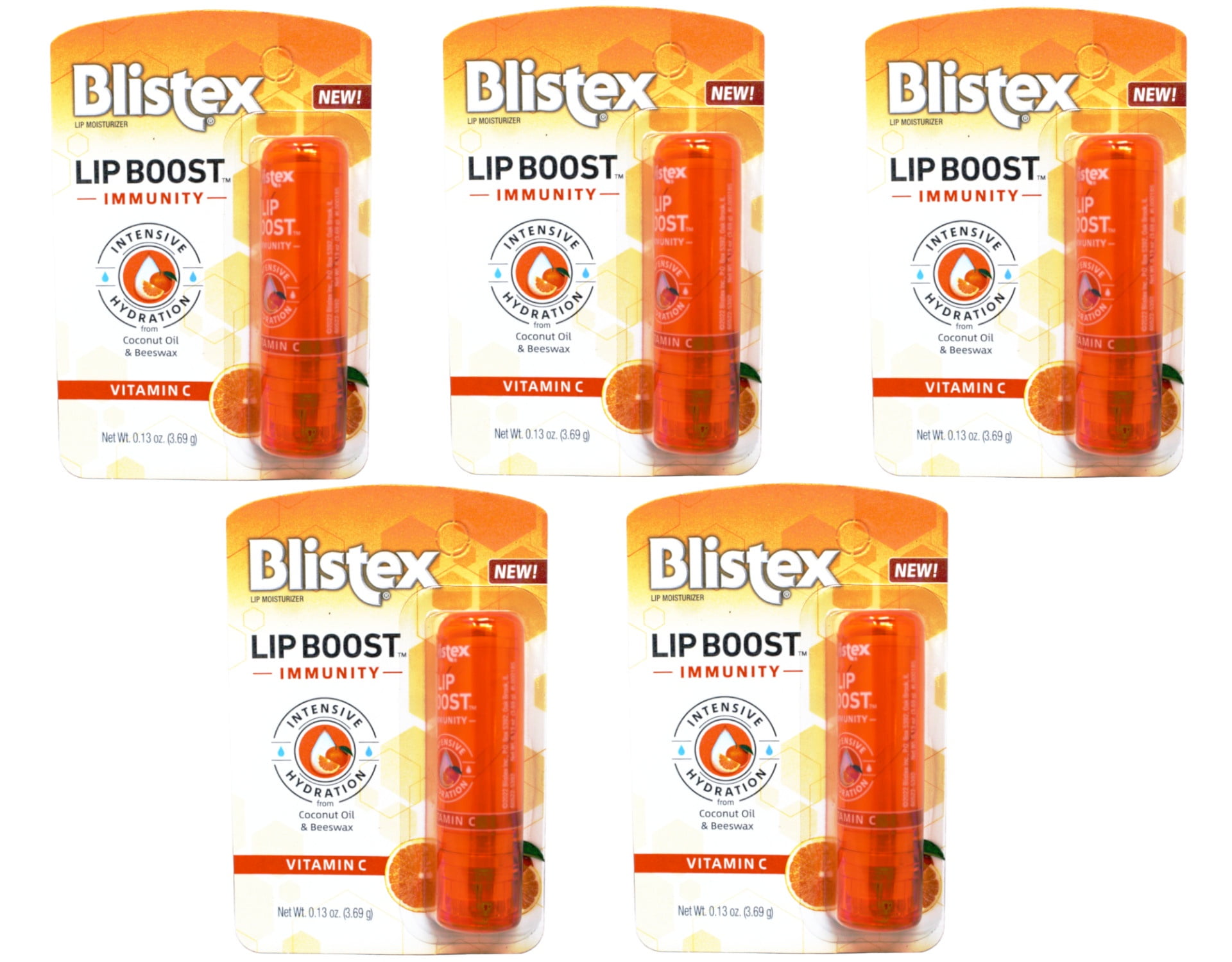 5 Pack - Blistex Lip Boost Immunity, Lip Balm, Intensive Hydration, Vitamin  C, Coconut Oil \u0026 Beeswax, Moisturizer 0.13 oz - Walmart.com, image size:1920x1500