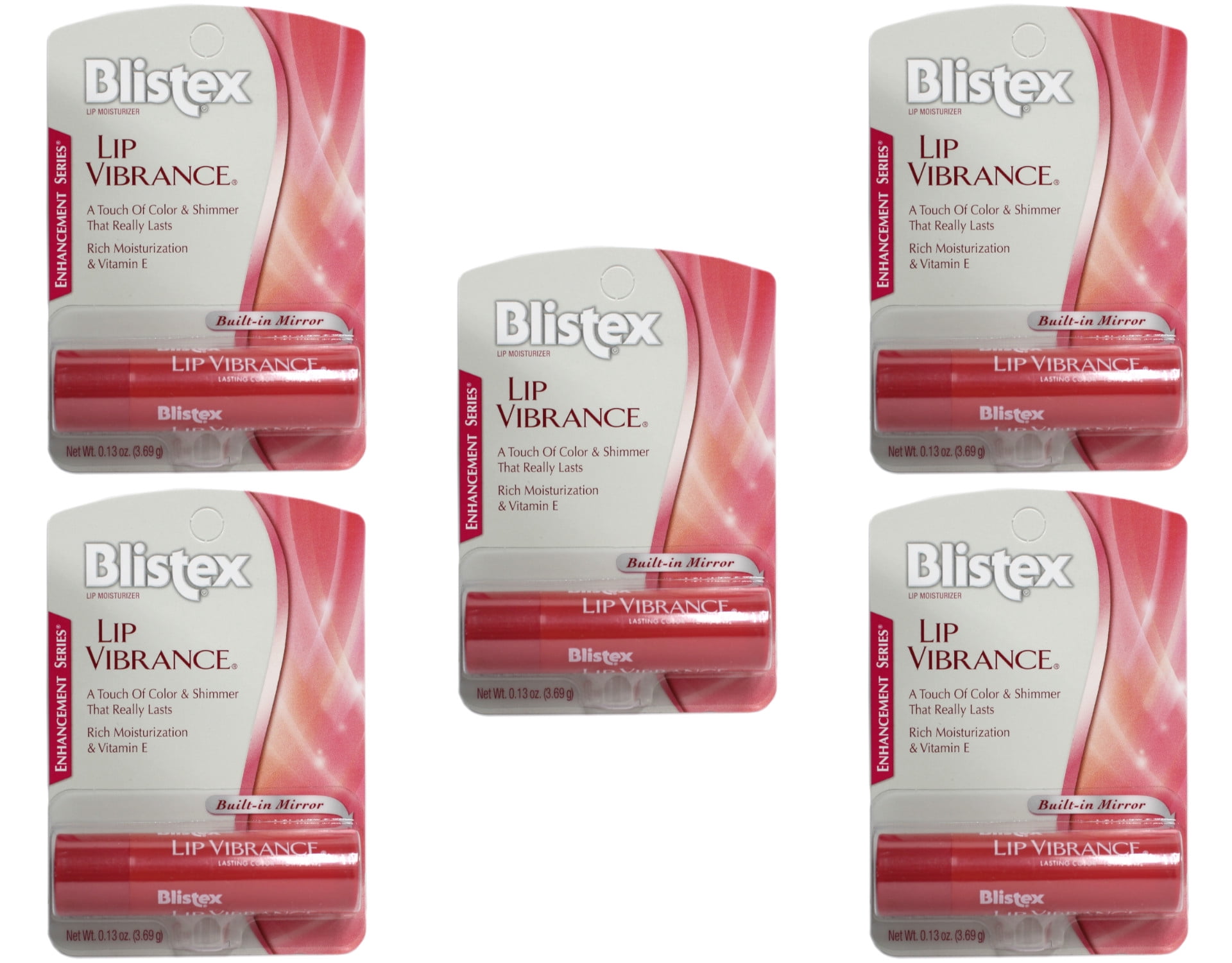 5 Pack Blistex Lip Vibrance, Lip Protectant, 0.13 oz Each