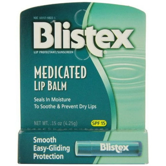 5 Pack - Blistex Medicated Lip Balm SPF 15 0.15 oz Each