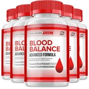 5 Pack Blood Balance Blood Support Capsules, BloodBalance Advanced Supplement, All Natural Formula to Maintain Healthy Levels, Maximum Strength Daily Formula, Blood Balance Reviews 300 Capsules