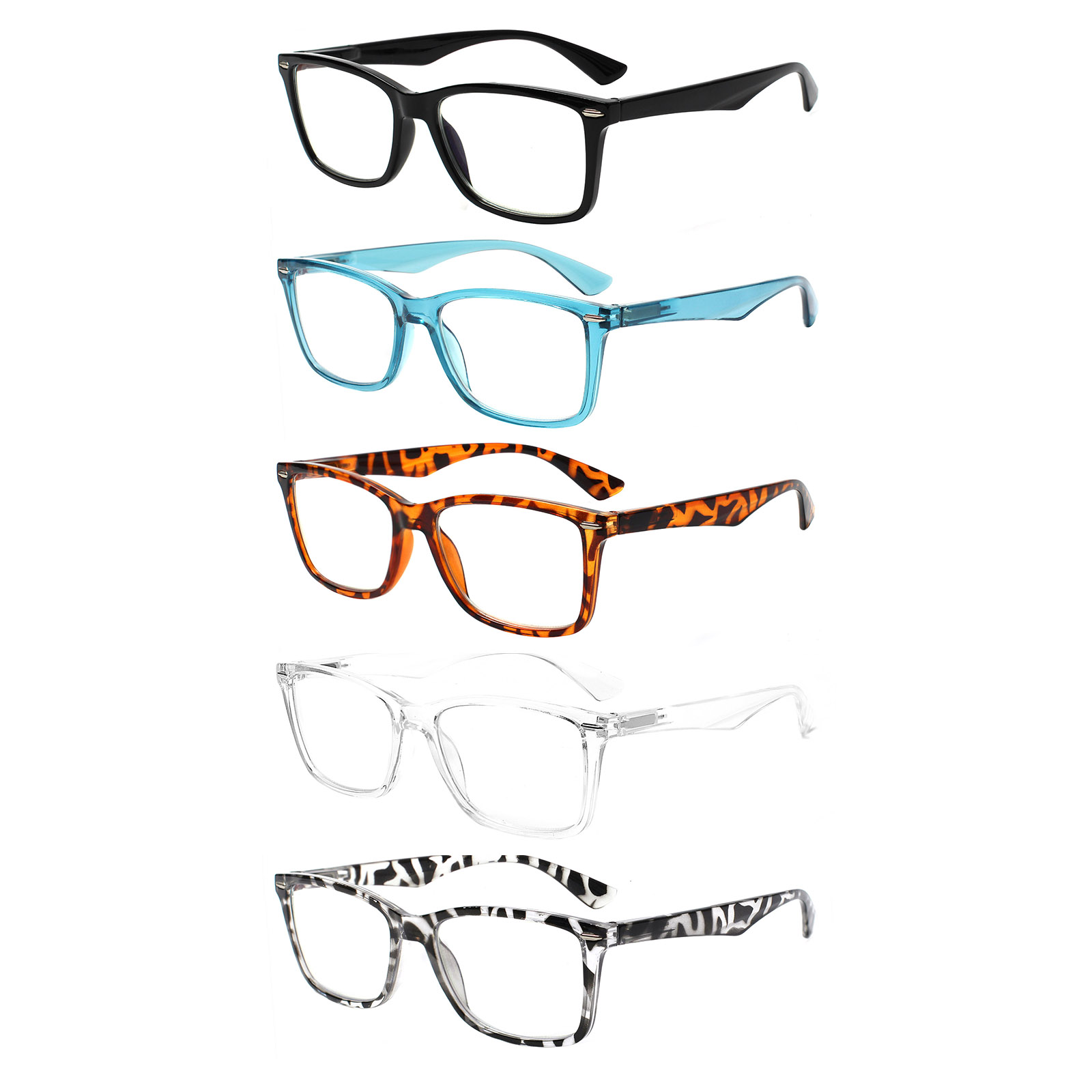 5 Pairs Womens Lightweight - Extended Wear Comfort Readers - Multi ...