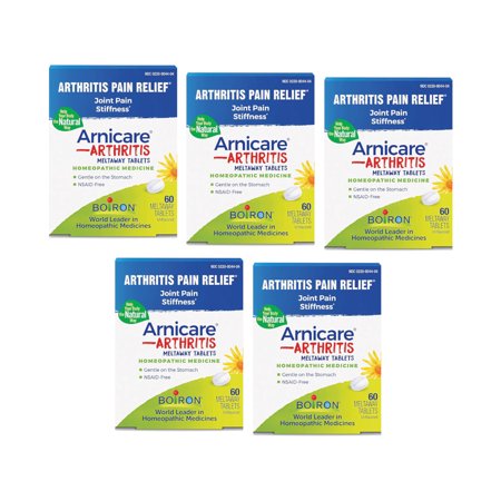 5 Pack Boiron Arnicare Arthritis Rheumatic Pain Relief Homeopathic 60 Tablets Ea