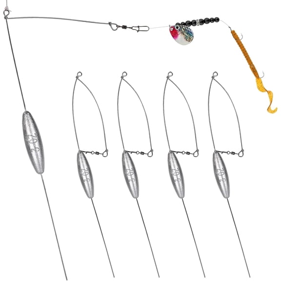 5 Pack Bottom Bouncer for Walleye Rigs, 1OZ-3OZ Trolling Weights Fishing Weight Sinkers Trolling Drifting Fishing Live Bait Spinner Rigs Crankbaits Crawler Walleye Rig