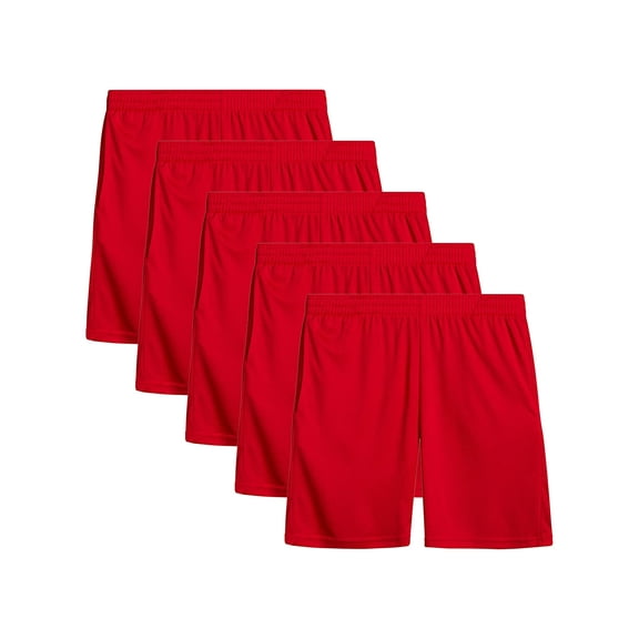 5-Pack Boys Active Mesh Basketball Shorts (S-XL)