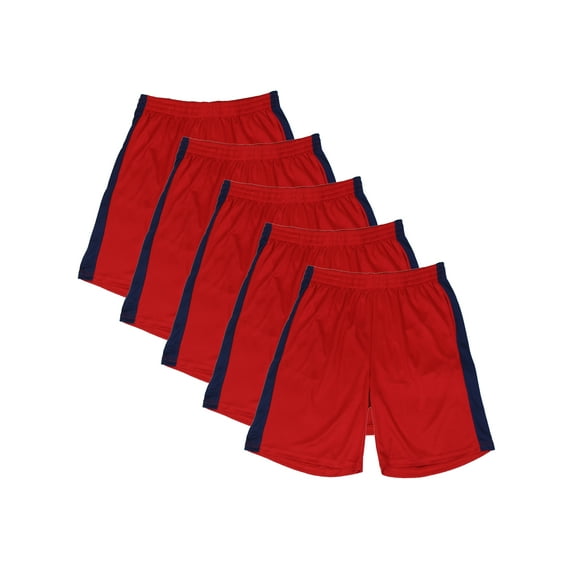 5-Pack Boys Active Mesh Basketball Shorts (S-XL)