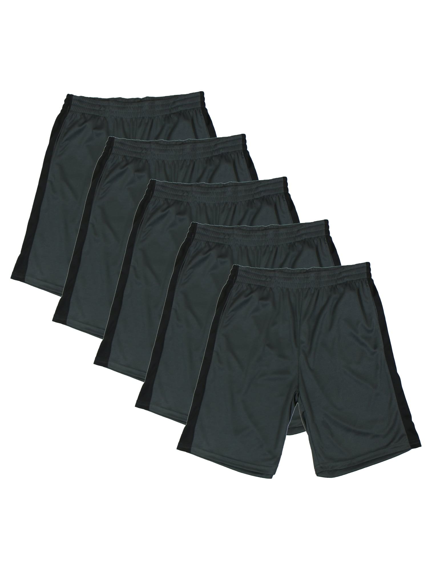 5-Pack Boys Active Mesh Basketball Shorts (S-XL) 