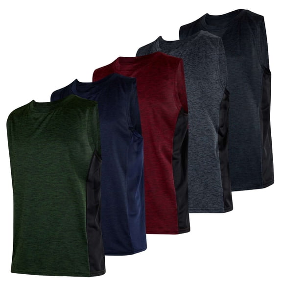 5 Pack Boys' Dry Fit Tank Tops Muscle Athletic Sleeveless Running Sports