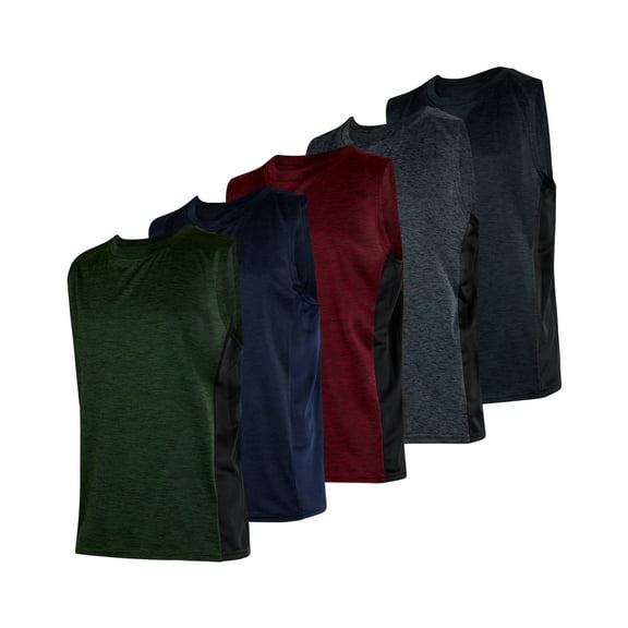 5 Pack: Boys Dry-Fit Active Athletic Performance Tank Top