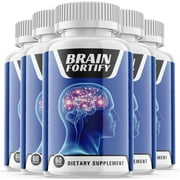 5 Pack Brain Fortify - Brain Boost Supplement - Dietary Supplement for Focus, Memory, Clarity, Cognitive - Advanced Nootropic Support Formula for Maximum Strength - 300 Capsules