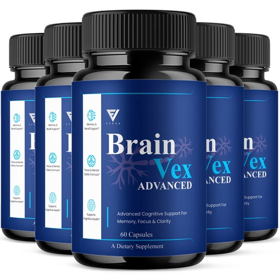 (5 Pack) Brain Vex Advanced, BrainVex Brain Health Formula (300 Capsules)