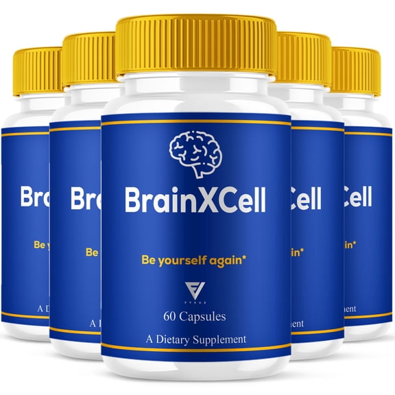 (5 Pack) BrainXCell Premium Wellness Supplement, Brain X Cell (300 Capsules)