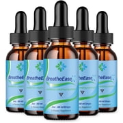 5 Pack BreatheEaseX Advanced Drops, Breathe Ease X Lifetime Support 10oz