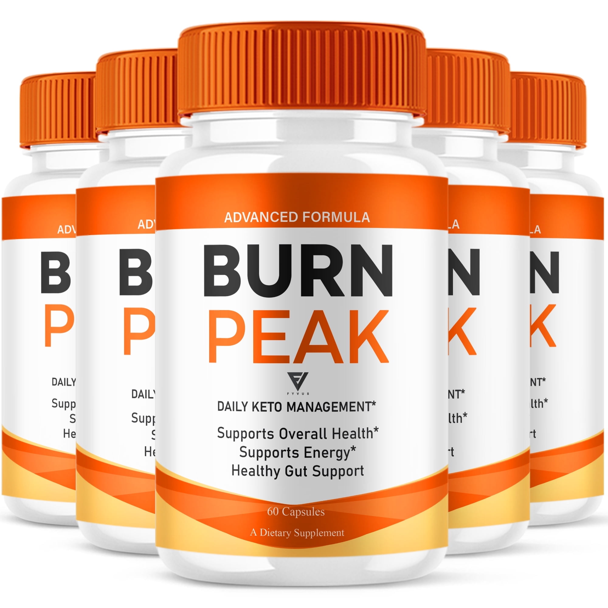 (5 Pack) Burn Peak Advanced Capsules, BurnPeak Maximum Support (300 Capsules)