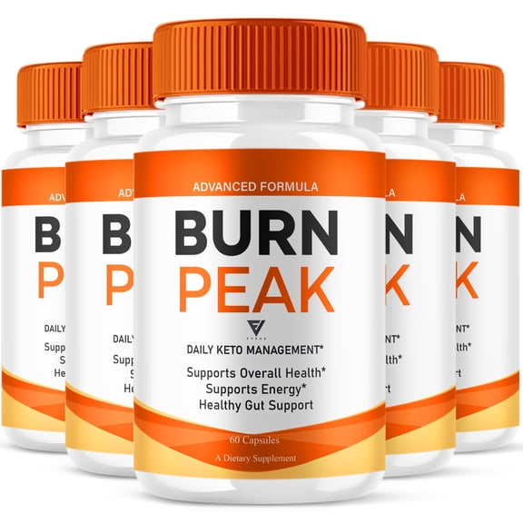 (5 Pack) Burn Peak Advanced Capsules, BurnPeak Maximum Support (300 Capsules)