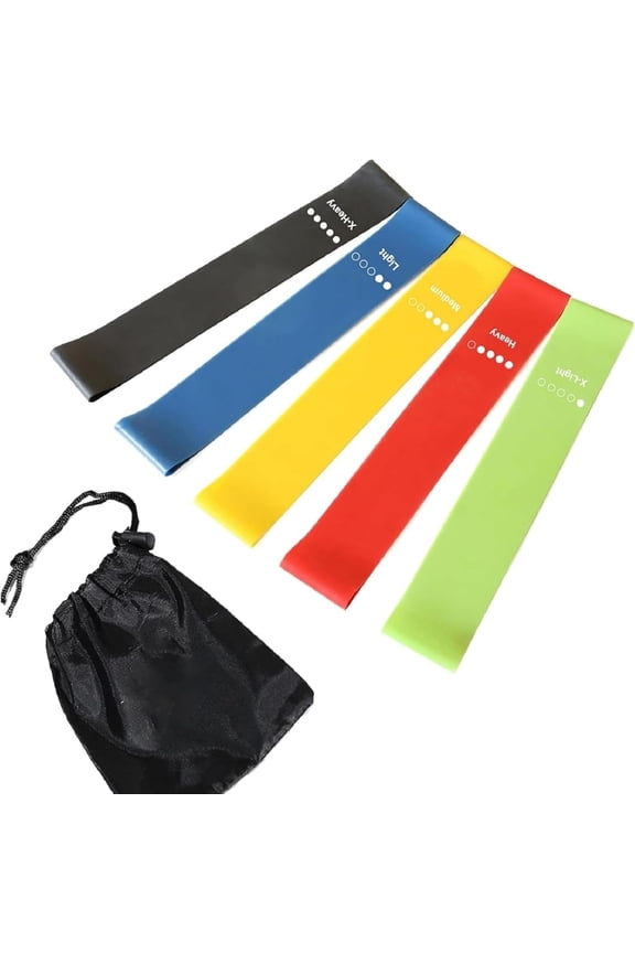 5 Pack Buttock Circle Stretch Band Set,Resistance Bands for Legs and Butt,Pilates,Rehab,Fitness and Home Workout Strength Bands for Booty,Exercise Loop Bands Yoga Mixed Color