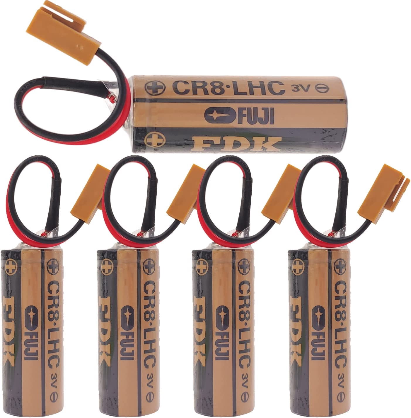 (5-Pack) CR8.LHC 17450 Battery CR8LHC with Brown Plug for Fuji CR8-LHC ...