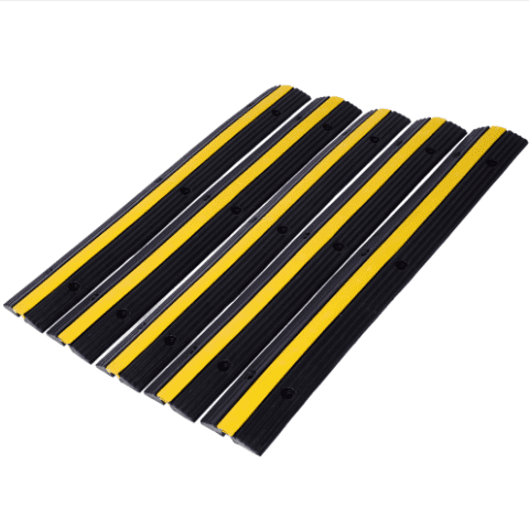 5-Pack Cable Protector Ramps, 1 Channel, 6600Lbs Load