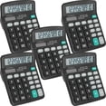 thumbnail image 1 of 5 Pack Calculator Bulk, 12 Digits Calculators Desktop with Large LCD Display and Sensitive Butto, Solar and Battery Dual Power, Desk Calculator for Office, School, Home, 1 of 4