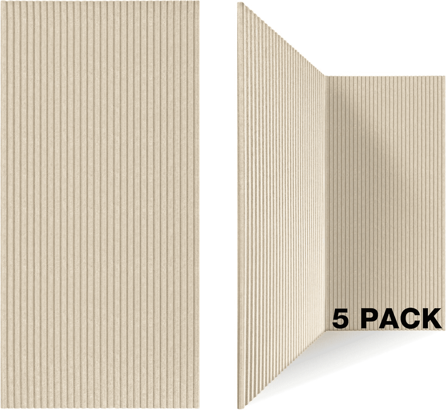 5 Pack Camel Acoustic Panels, 48x24 Soundproof Wall Panels for Studio & Office