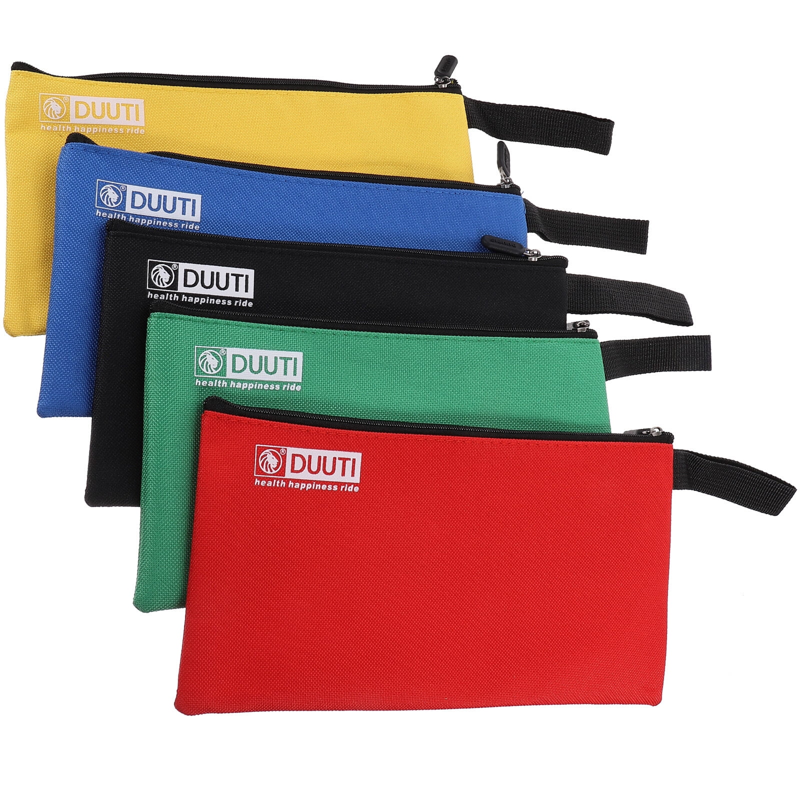 5 Pack Canvas Tool Pouch with Zipper, Upgrade Heavy Duty Small Tool Bag