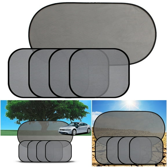 5-Pack Car Window Sunshade, Windshield Shade, Rear & Side Windscreen UV Protector, Sun Shade