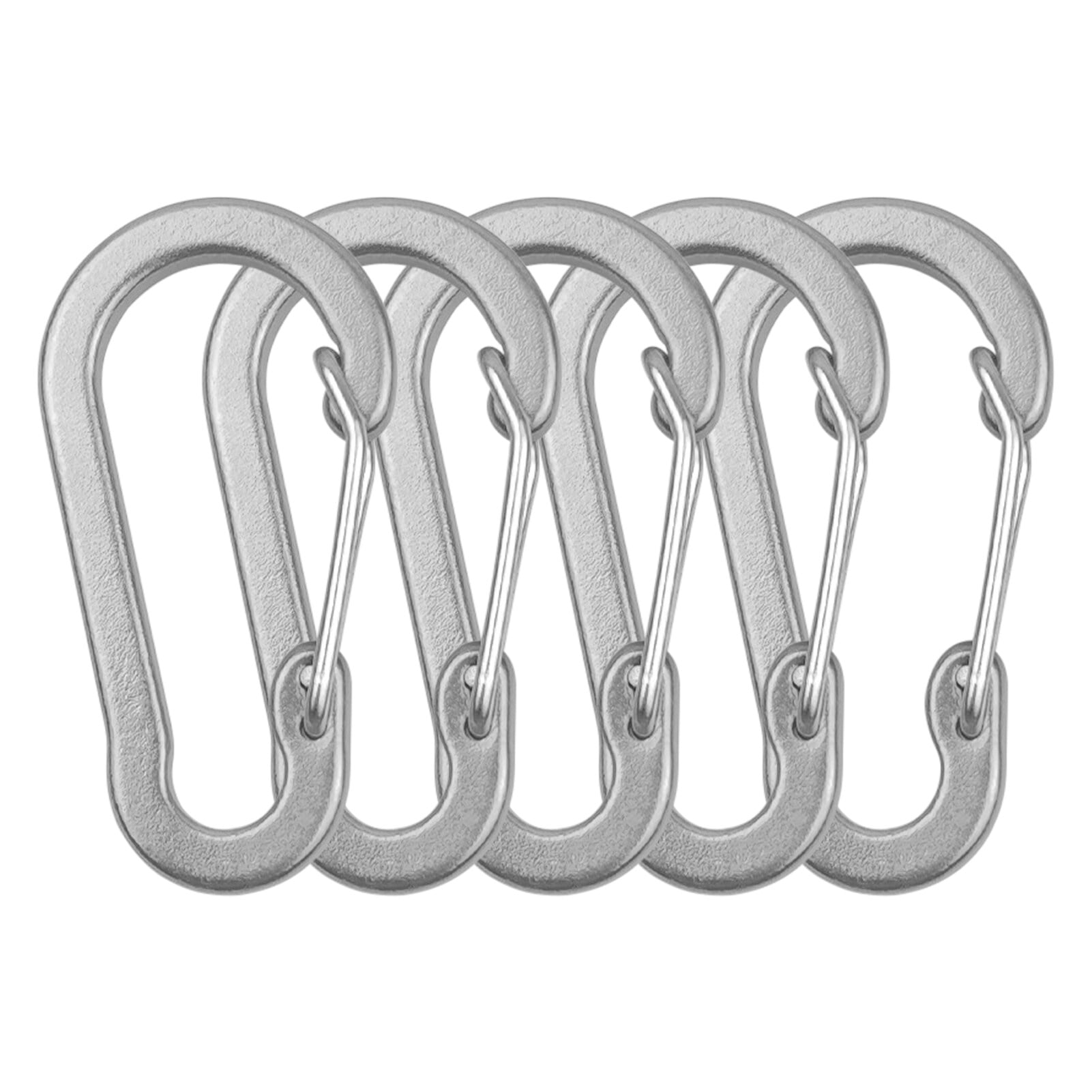 5 Pack Carabiner Clips Mini Aluminum Alloy Keychain Carabiner Clip D