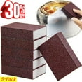 thumbnail image 1 of 5 Pack Carborundum Sponge, Emery Sponge Brush Eraser Scrub, Kitchen Magic Cleaning Sponge for Removing Rust Cleaning Pots and Pans, 2024 New Household Stainless Steel Cleaning Tool, 1 of 8