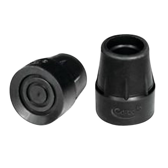 5 Pack Carex Cane Tips, Black, Fits Most 1 Inch Cane Shafts, 2 Cane Tips Each