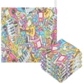 thumbnail image 1 of 5 Pack Cartoon Musical Instruments Baby Muslin Washcloths, Multicolor Guitar Piano Soft Absorbent Face Towel Burp Cloths Cotton Bath Wipes Infant Wash Cloth for Newborn Boys Girls, 1 of 7