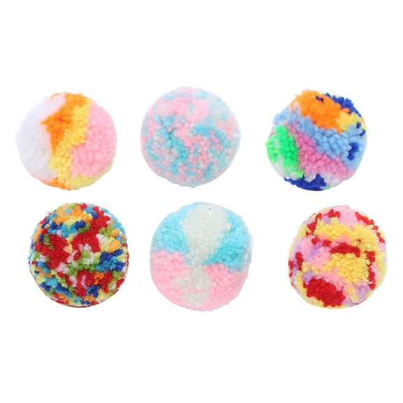 5 Pack Cats Favorite for Yarn Toy Pom Pom Balls Color Random 5cm for Toy Assorted Soft Kitten Pom Balls