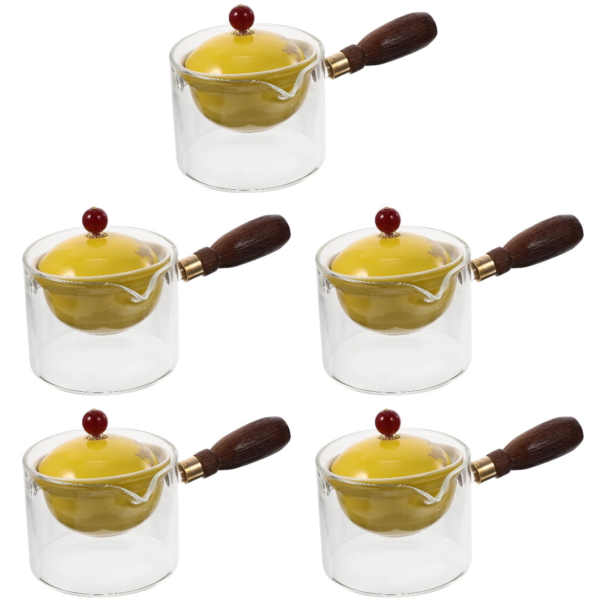 5 Pack Ceramic Tea Kettle Rotating Teapot Porcelain Decor Office ...