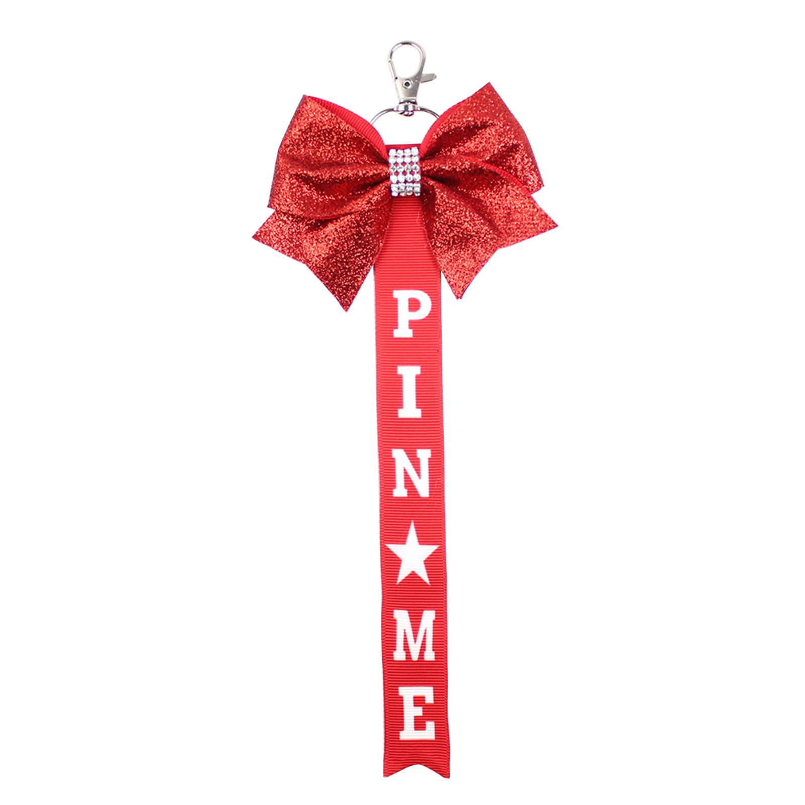 5 Pack Cheer Bow Keychain PIN ME/CHEER Ribbon for Cheer Bag, Cheer Bow ...
