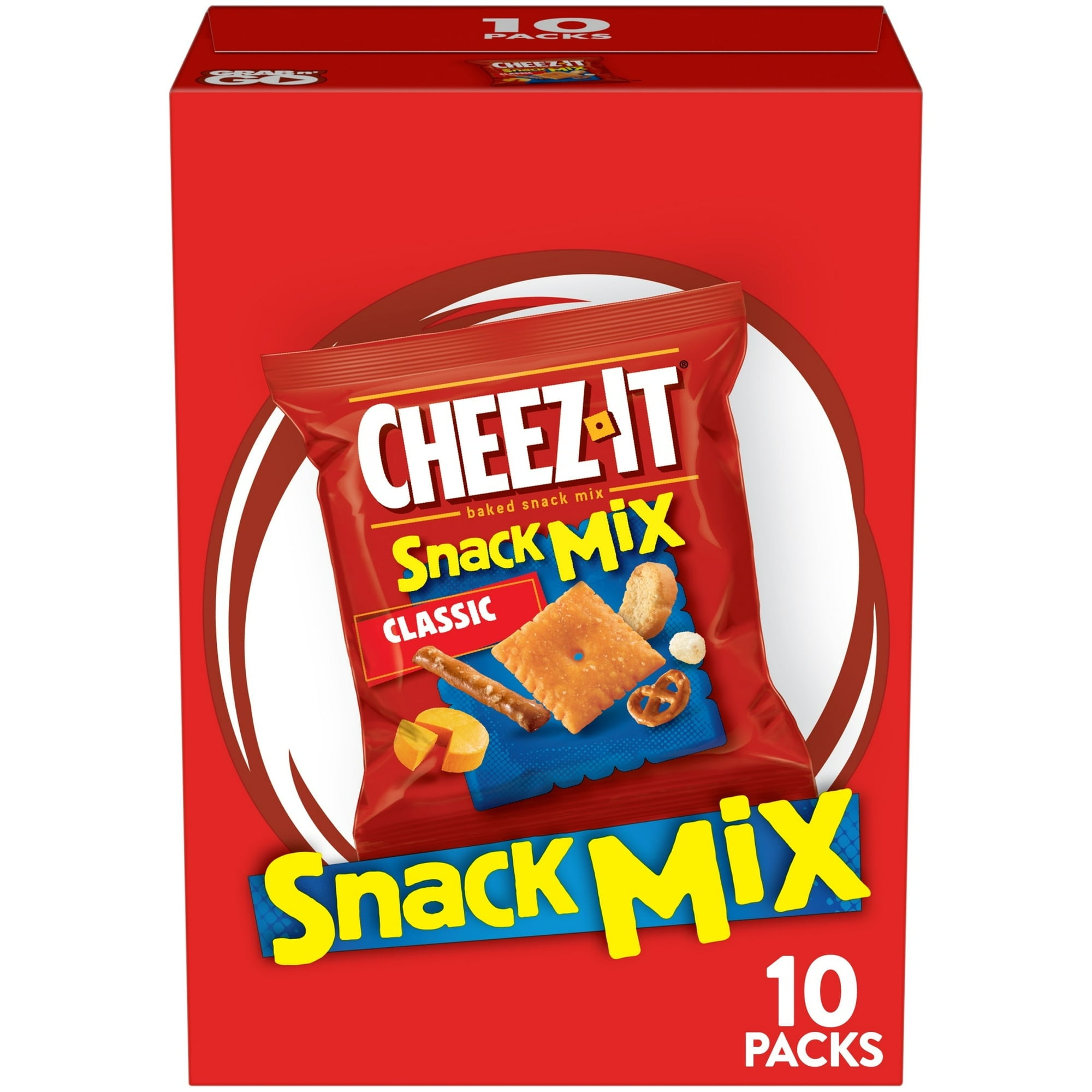 (5 Pack) Cheez-It Classic Snack Mix, Lunch Snacks, 10 Count