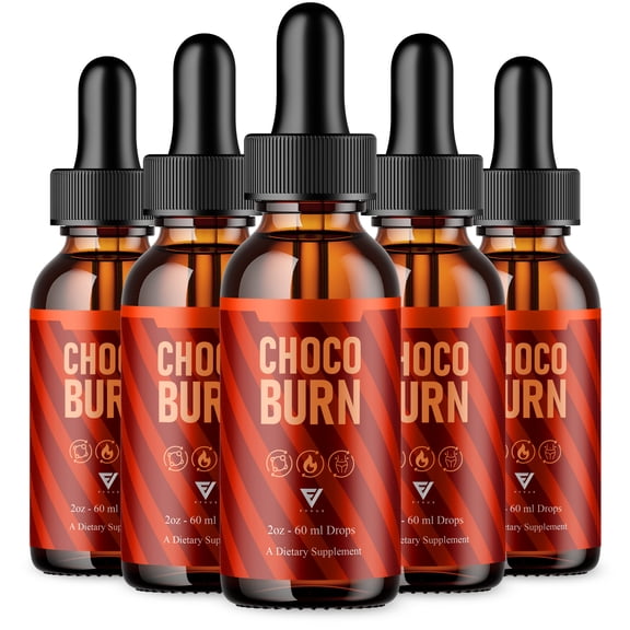(5 Pack) Choco Burn Premium Health Management Liquid Drop Supplement (10oz)
