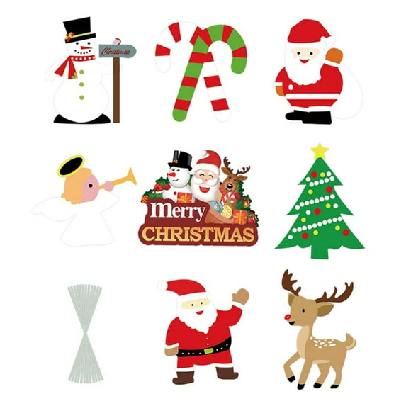 5 Pack Christmas Yard Signs Lawn Decorations Signs Outdoor Holiday Yard Signs Lawn Decorations with Stake for Christmas Decorations