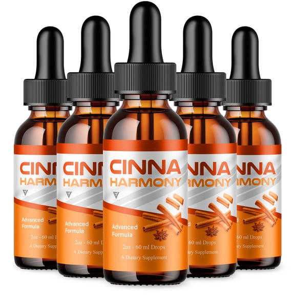 (5 Pack) Cinna Harmony Drops, CinnaHarmony Advanced Formula Supplement (10oz)