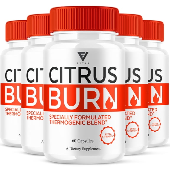 (5 Pack) Citrus Burn Weight Management Capsules, CitrusBurn Advanced Daily Health Formula Pills (300 Capsules)