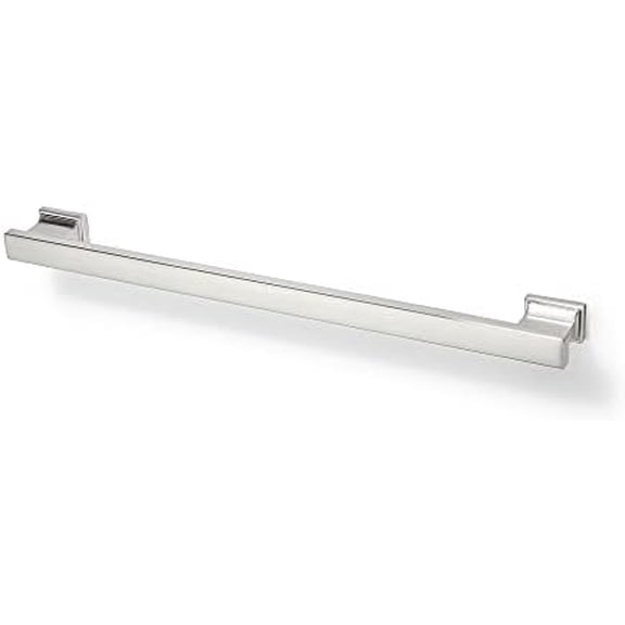 5 Pack Classic Rectangle Solid Cabinet Handles-9"/228mm Screw Spacing Shiny Nickel Brushed Furniture Hardware Handles for Bathroom Dresser Kitchen Cabinets Bedroom Cabinet Pull