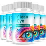 (5 Pack) Clean Eye Vision Support Capsules, CleanEye Advanced Sight Support Formula (300 Capsules)
