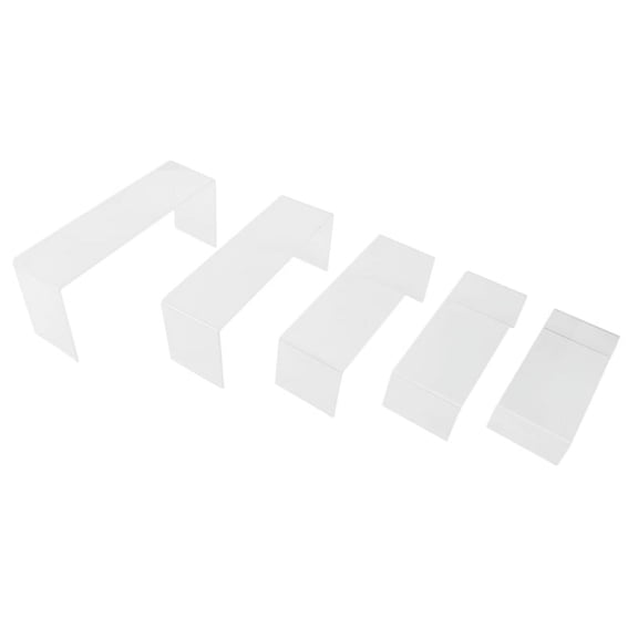 5 Pack Clear Acrylic Display Risers,5 Sizes Fixtures for Cake Display