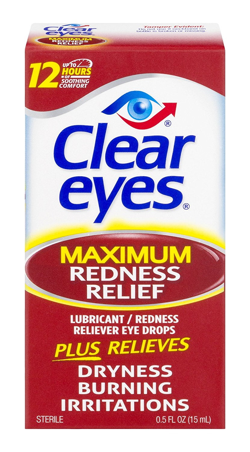 5 Pack Clear Eyes Maximum Strength Redness Relief Eye Drops 0.5oz Each